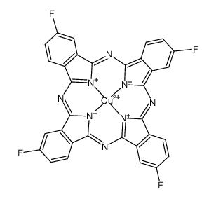 copper(II) 2,9,16,23-tetrafluorophthalocyanine Structure