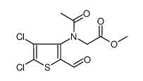 methyl N-acetyl-N-(4,5-dichloro-2-formyl-3-thienyl) glycinate结构式