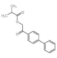 Propanoic acid,2-methyl-, 2-[1,1'-biphenyl]-4-yl-2-oxoethyl ester结构式