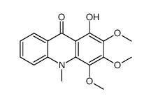 1-Hydroxy-2,3,4-trimethoxy-10-methyl-9(10H)-acridinone Structure