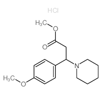 1-Piperidinepropanoicacid, b-(4-methoxyphenyl)-, methylester, hydrochloride (1:1)结构式
