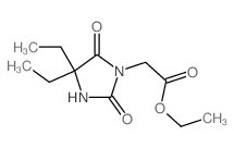 1-Imidazolidineaceticacid, 4,4-diethyl-2,5-dioxo-, ethyl ester结构式