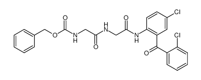 benzyl (2-((2-((4-chloro-2-(2-chlorobenzoyl)phenyl)amino)-2-oxoethyl)amino)-2-oxoethyl)carbamate结构式