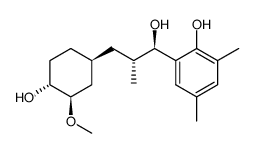 2-((1R,2R)-1-hydroxy-3-((1S,3R,4R)-4-hydroxy-3-methoxycyclohexyl)-2-methylpropyl)-4,6-dimethylphenol结构式