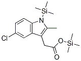 1H-Indole-3-acetic acid, 5-chloro-2-methyl-1-(trimethylsilyl)-, trimet hylsilyl ester结构式