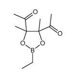1,1'-(2-Ethyl-4,5-dimethyl-1,3,2-dioxaborolane-4,5-diyl)bisethanone structure