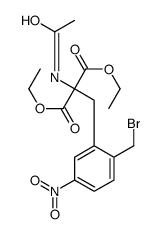 2-(乙酰氨基)-2-(2-(溴甲基)-5-硝基苄基)丙二酸二乙酯结构式
