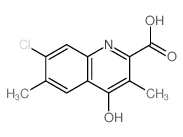 2-Quinolinecarboxylicacid, 7-chloro-4-hydroxy-3,6-dimethyl-结构式