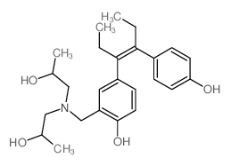 2-[(bis(2-hydroxypropyl)amino)methyl]-4-[4-(4-hydroxyphenyl)hex-3-en-3-yl]phenol Structure
