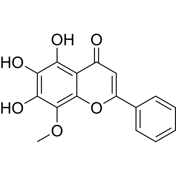 6-羟基汉黄芩素结构式
