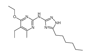 5-hexyl-3-(5-ethyl-4-ethoxy-6-methylpyrimidin-2-yl)amino-2(4)-1,2,4-triazole Structure