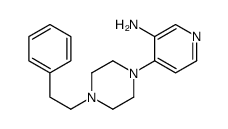 4-[4-(2-phenylethyl)piperazin-1-yl]pyridin-3-amine结构式