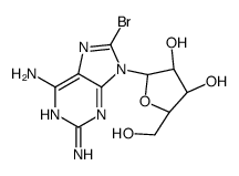 2-Amino-8-bromoadenosine structure