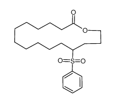 13-(phenylsulfonyl)oxacyclohexadecan-2-one Structure