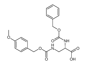 N2-benzyloxycarbonyl-N3-(p-methoxybenzyloxycarbonyl)-L-2,3-diaminopropanoic acid结构式