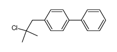 1-p-biphenylyl-2-chloro-2-methylpropane结构式