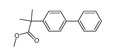 2-([1,1'-联苯] -4-基)-2-甲基丙酸甲酯结构式