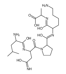 (2S)-2-[[(2S)-6-amino-2-[[(2S)-1-[(2S)-4-amino-2-[[(2S)-2-amino-4-methylpentanoyl]amino]-4-oxobutanoyl]pyrrolidine-2-carbonyl]amino]hexanoyl]amino]propanoic acid Structure