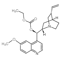((R)-(6-甲氧基吡啶-4-基)((1S,2S,4S,5R)-5-乙烯基奎宁环-2-基)甲基)碳酸乙酯结构式