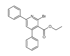 2-bromo-4,6-diphenyl-nicotinic acid ethyl ester Structure