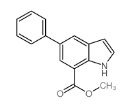 5-苯基-1H-吲哚-7-羧酸甲酯结构式