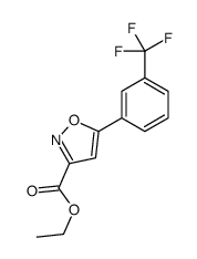 5-(3-三氟甲基苯基)-异噁唑-3-羧酸乙酯结构式
