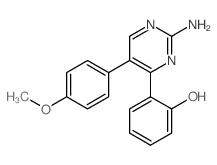 Phenol,2-[2-amino-5-(4-methoxyphenyl)-4-pyrimidinyl]-结构式