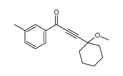 3-(1-methoxycyclohexyl)-1-(3-methylphenyl)prop-2-yn-1-one Structure