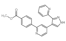 4-(4-(3-(吡啶-2-基)-1H-吡唑-4-基)吡啶-2-基)苯甲酸甲酯结构式