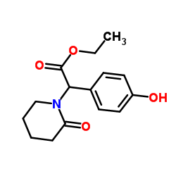 (4-HYDROXY-PHENYL)-(2-OXO-PIPERIDIN-1-YL)-ACETIC ACID ETHYL ESTER结构式
