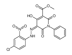 3-Pyridinecarboxylic acid,5-[(4-chloro-2-nitrophenyl)azo]-1,2-dihydro-4,6-dihydroxy-2-oxo-1-phenyl-,methyl ester (9CI)结构式