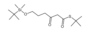 S-t-butyl 6-(dimethyl-t-butylsilyloxy)-3-oxohexanethioate Structure