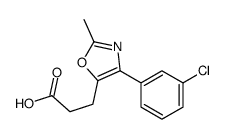 3-[4-(3-chlorophenyl)-2-methyl-1,3-oxazol-5-yl]propanoic acid Structure