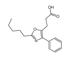 3-(2-pentyl-4-phenyl-1,3-oxazol-5-yl)propanoic acid结构式