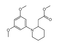 methyl 2-[1-(3,5-dimethoxyphenyl)piperidin-2-yl]acetate结构式