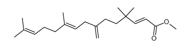 methyl (2E,9E)-4,4,10,14-tetramethyl-7-methylenepentadeca-2,9,13-trienoate Structure
