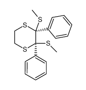meso-(R,S)-2,3-bis(methylthio)-2,3-diphenyl-1,4-dithiane Structure