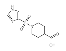 1-(1H-咪唑-4-基磺酰基)哌啶-4-羧酸结构式