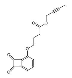 but-2-yn-1-yl 4-((7,8-dioxobicyclo[4.2.0]octa-1,3,5-trien-2-yl)oxy)butanoate结构式