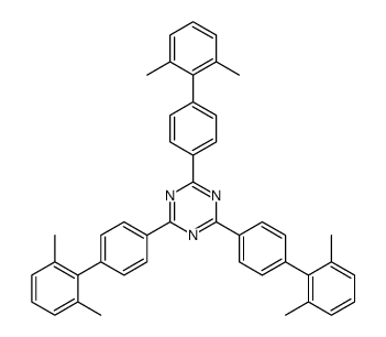 2,4,6-tris[4-(2,6-dimethylphenyl)phenyl]-1,3,5-triazine结构式