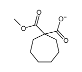 1-methoxycarbonylcycloheptane-1-carboxylate Structure
