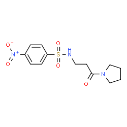 4-硝基-N-(3-氧亚基-3-(吡咯烷-1-基)丙基)苯磺酰胺结构式