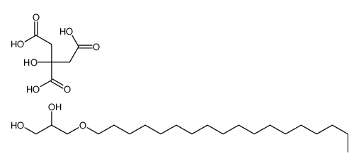 2-hydroxypropane-1,2,3-tricarboxylic acid,3-octadecoxypropane-1,2-diol Structure