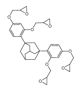 1,3-双(2',4'-双(缩水甘油醚基)苯基)金刚烷结构式