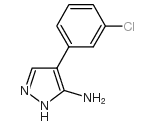 4-(3-氯苯基)-1H-吡唑-5-胺结构式