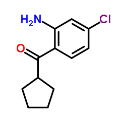 (2-Amino-4-chlorophenyl)(cyclopentyl)methanone结构式