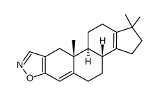 17,17-dimethyl-18-nor-androsta-4,13-dieno[2,3-d]isoxazole Structure