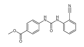 4-[3-(2-Cyano-phenyl)-ureido]-benzoic acid methyl ester Structure