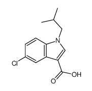 5-chloro-1-(2-methylpropyl)-1H-indole-3-carboxylic acid Structure