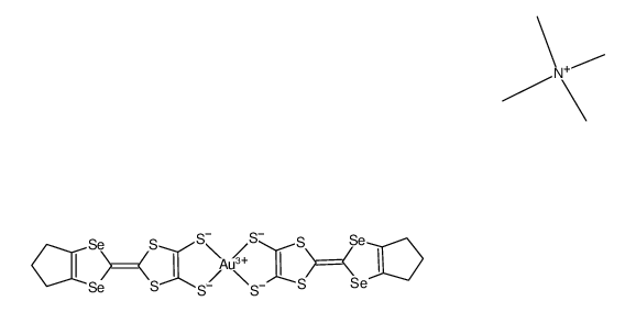 [tetramethylammonium][Au(trimethylenediselenadithiafulvalenedithiolate)2]结构式
